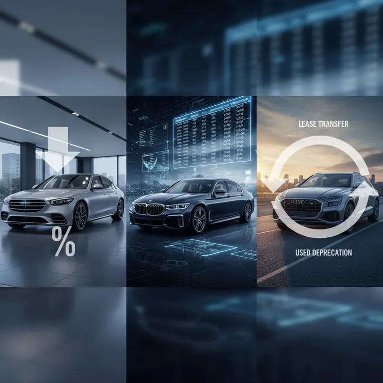 수입차 프로모션 할인 및 벤츠 BMW 아우디 신차 가격표, 외제차 리스 승계 장단점과 중고 감가율 분석