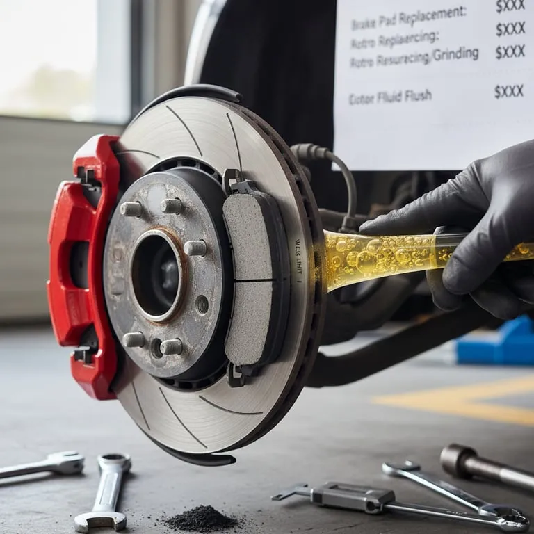 자동차 브레이크 밀림 현상 원인 및 베이퍼 록 해결, 브레이크 패드 마모 한계선과 디스크 연마 비용